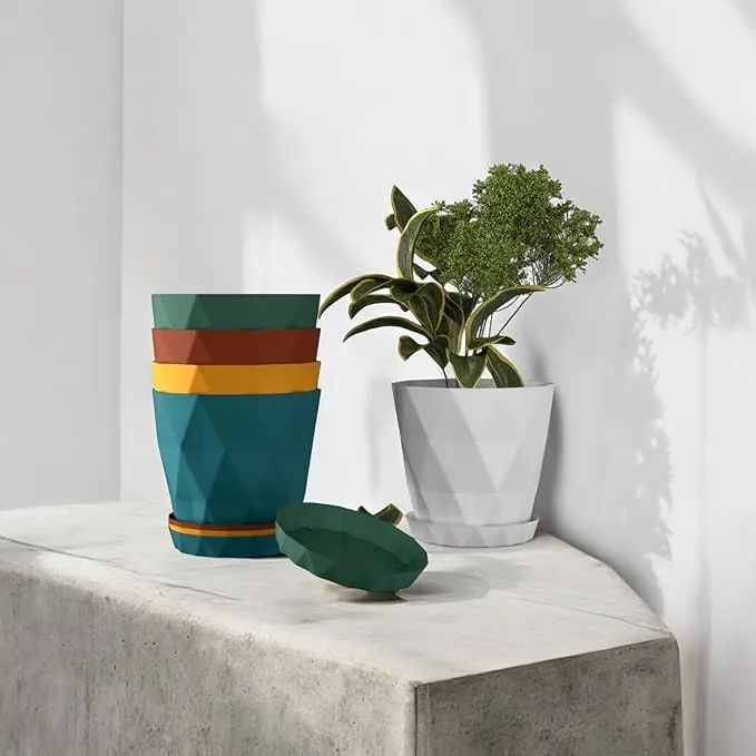 Flower Pot 8 Inch Diamond Shape